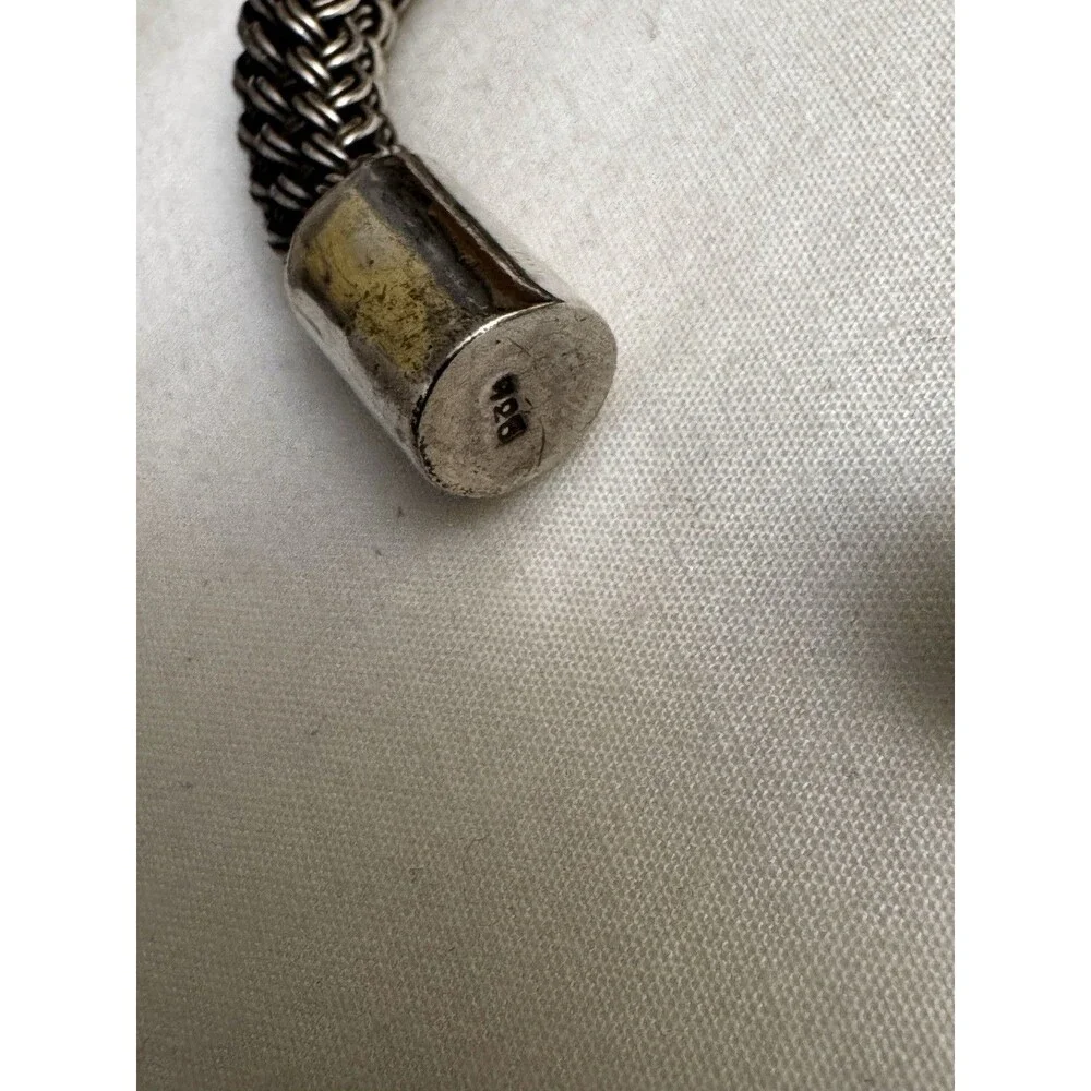 Vintage 925 Sterling Silver Woven 30.60g Artisan Braided Cuff Bracelet